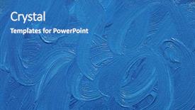  Presentation with abstract swirl - Presentation consisting of blue oil paint on canvas background and a teal colored foreground