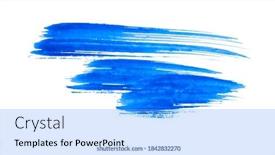  Presentation with brush stroke - Cool new slides with blue-paint-brush-stroke-isolated backdrop and a light blue colored foreground