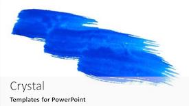 Presentation with stroke - Theme enhanced with blue-paint-brush-stroke-isolated background and a white colored foreground