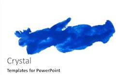  Presentation with brush stroke - Amazing theme having blue-paint-brush-stroke-isolated backdrop and a white colored foreground