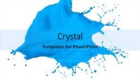  Presentation with splash - Slide set featuring blue paint splash isolated background and a cyan colored foreground