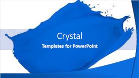 Presentation with splash - Cool new presentation theme with blue-paint-splash-isolated backdrop and a gray colored foreground
