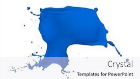  Presentation with splash - Slides having blue-paint-splash-isolated background and a white colored foreground
