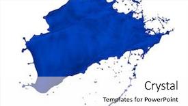  Presentation with splash - Theme consisting of blue paint splash isolated background and a white colored foreground