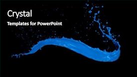  Presentation with splash - Beautiful PPT theme featuring blue paint splash isolated backdrop and a black colored foreground