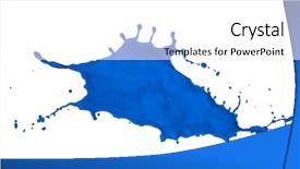  Presentation with splash - Slide set consisting of blue paint splash isolated background and a white colored foreground