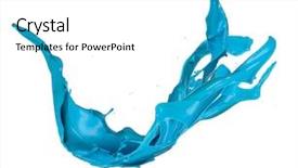  Presentation with paint - Slides enhanced with blue paint splash isolated background and a white colored foreground