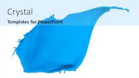  Presentation with splash - Beautiful slide deck featuring blue-paint-splash-isolated backdrop and a light blue colored foreground