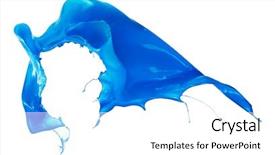  Presentation with paint - Beautiful presentation theme featuring blue paint splash isolated backdrop and a white colored foreground