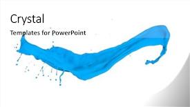  Presentation with paint splatter - Audience pleasing presentation consisting of blue paint splash isolated backdrop and a white colored foreground