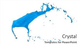  Presentation with splash - Beautiful slide deck featuring blue paint splash isolated backdrop and a white colored foreground