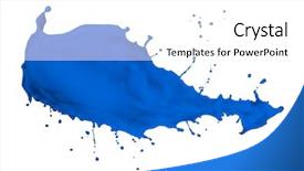  Presentation with splash - Beautiful PPT layouts featuring blue paint splash isolated backdrop and a white colored foreground
