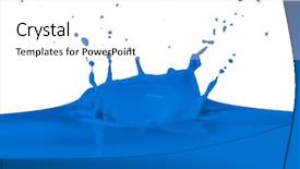  Presentation with splashing - Presentation enhanced with blue paint splashing isolated background and a white colored foreground