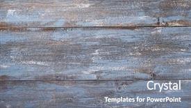  Presentation with blue weather vane - PPT theme with blue painted wooden board greek background and a gray colored foreground