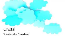  Presentation with cloud computing - PPT layouts enhanced with blue paper clouds isolated on white cloud computing concept background and a white colored foreground