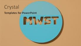  Presentation with acronym - Presentation design with blue-paper-sign background and a coral colored foreground