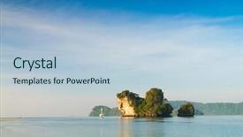  Presentation with paradise - Slide deck consisting of blue paradise green pinnacle background and a light blue colored foreground