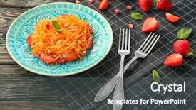  Presentation with red marble pattern wallpaper blue - Slide set consisting of blue patterned plate with yummy background and a dark gray colored foreground