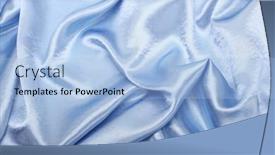  Presentation with silk pearl - PPT theme having blue-pearl-wave-fabric-silk background and a light blue colored foreground