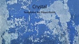  Presentation with cement - PPT theme featuring blue peeling cement wall texture background and a teal colored foreground