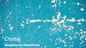  Presentation with wall paint - Theme consisting of blue peeling paint on the white wall grunge background background and a teal colored foreground