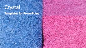  Presentation with color pink - Theme featuring blue pink - color convolute towels background and a  colored foreground