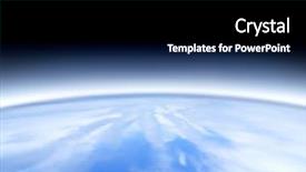  Presentation with earth - Audience pleasing presentation theme consisting of blue planet - stratosphere view of earth backdrop and a black colored foreground