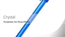  Presentation with pen - Beautiful PPT theme featuring blue-plastic-ballpoint-pen-isolated backdrop and a white colored foreground