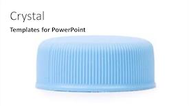  Presentation with plastic bottle - PPT theme consisting of blue-plastic-bottle-cup-isolated background and a white colored foreground