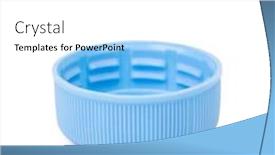  Presentation with plastic bottle - Beautiful presentation featuring blue-plastic-bottle-cup-isolated backdrop and a white colored foreground