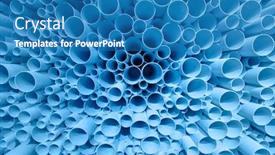  Presentation with pvc plastic - Slides featuring blue-plastic-pipes-used background and a teal colored foreground