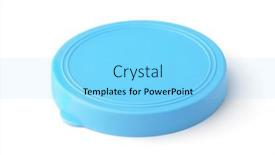  Presentation with lid - PPT theme consisting of blue-plastic-round-jar-lid background and a arctic colored foreground