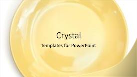  Presentation with white and yellow - Audience pleasing slide set consisting of blue plate - empty yellow dish isolated backdrop and a blonde colored foreground