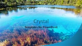  Presentation with beautiful landscapes - Theme having blue-pool-in-new-zealand background and a cyan colored foreground