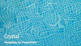  Presentation with water moving - Audience pleasing slide deck consisting of blue pool water moved backdrop and a teal colored foreground