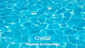  Presentation with water sun - Presentation theme having blue pool water with sun background and a teal colored foreground