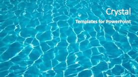  Presentation with sun flares on a blue - Audience pleasing slides consisting of blue pool water with sun backdrop and a  colored foreground