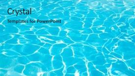  Presentation with water sun - Slides enhanced with blue pool water with sun background and a cyan colored foreground