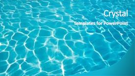  Presentation with water sun - Beautiful theme featuring blue pool water with sun backdrop and a teal colored foreground