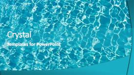  Presentation with water sun - PPT layouts enhanced with blue pool water with sun background and a teal colored foreground
