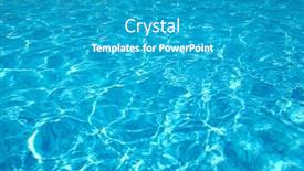  Presentation with water sun - Colorful presentation design enhanced with blue pool water with sun reflections backdrop and a teal colored foreground