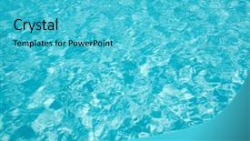  Presentation with sun flares on a blue - PPT theme with blue pool water with sun background and a cyan colored foreground
