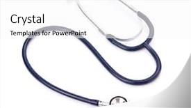  Presentation with blue professional - Theme consisting of blue professional stethoscope isolated background and a white colored foreground