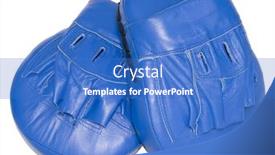  Presentation with focus - Audience pleasing PPT theme consisting of blue-punching-focus-mitts-isolated backdrop and a teal colored foreground