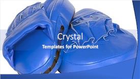  Presentation with focus - PPT theme featuring blue-punching-focus-mitts-isolated background and a cobalt blue colored foreground