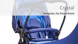  Presentation with blue - Theme enhanced with blue-pushchair-isolated-on-white background and a white colored foreground