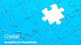  Presentation with blue earth puzzle - PPT theme featuring blue puzzles for background business background and a light gray colored foreground