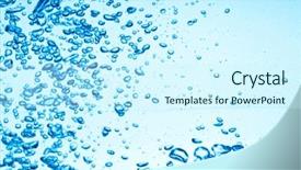  Presentation with clean water - PPT theme enhanced with blue rain - clean water splash macro background and a cool aqua colored foreground