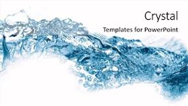  Presentation with rain water - Colorful presentation enhanced with blue rain - closeup of water waves isolated backdrop and a white colored foreground