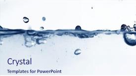  Presentation with water splash - Audience pleasing presentation design consisting of blue rain - water splash banner backdrop and a sky blue colored foreground